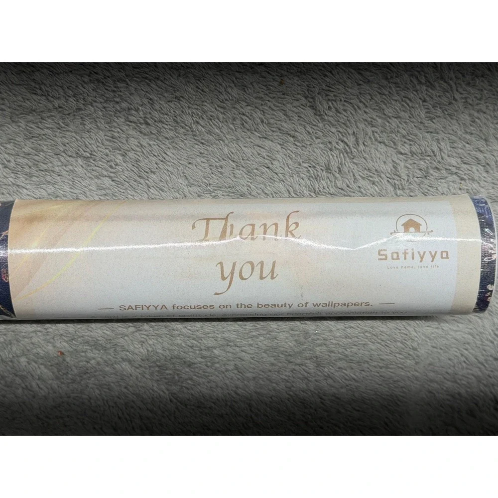 Safiyya Peel and Stick Floral Wallpaper Bathroom Vinyl 2m Roll TM1322 Navy Blue